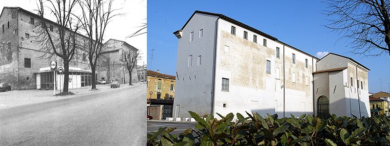 Fronte Sud, prima e dopo il restauro